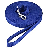 HAPPY HACHI Correa de Adiestramiento para Perros Larga Correas Nylon Resistente para Camping Paseo Longitud 10m Azul